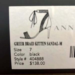 Ann Taylor black open toe heel - never been worn